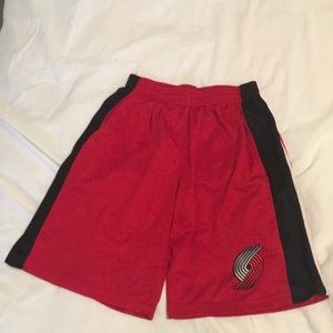 Trail blazer basketball shorts.